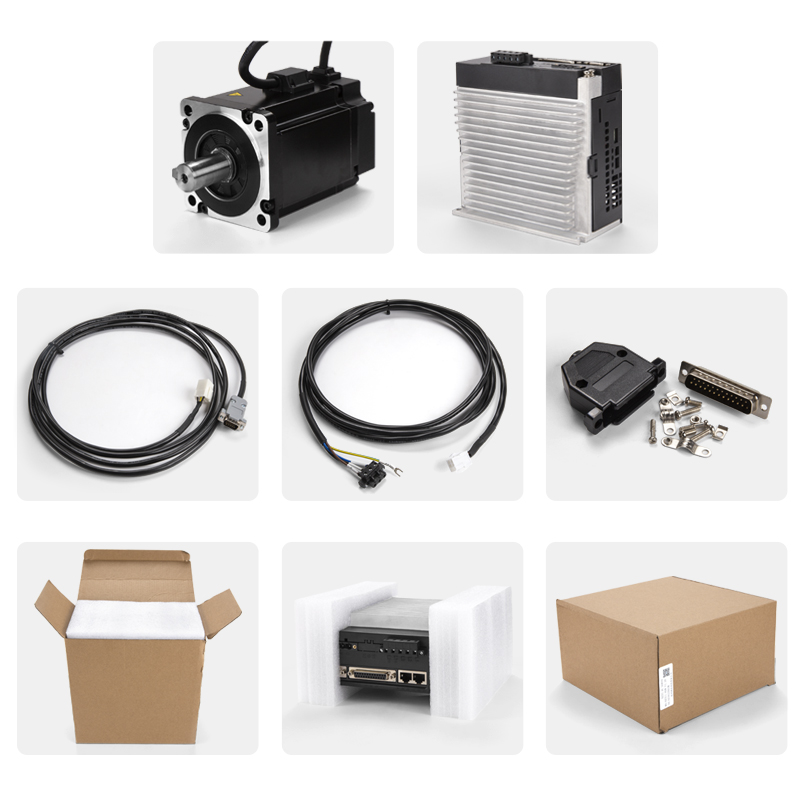 400W/750W伺服电机套装40/60/80/高速马达控制驱动器精度高运行稳