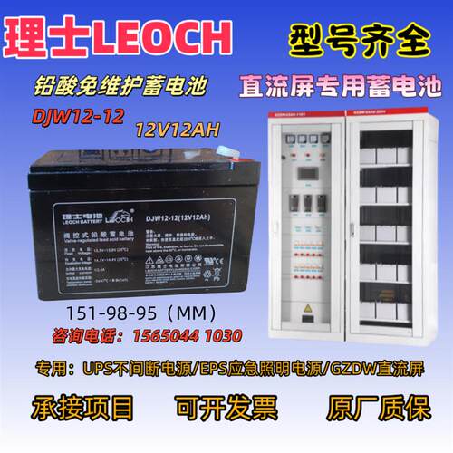 LEOCH蓄电池12V100AH直流屏DJM12100S理士120A65A55A40A38A24A18A