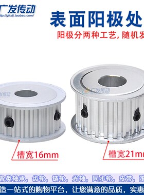 S5M两面平同步轮 S5M22齿22T 同步轮 槽宽16/21 AF型 同步皮带轮