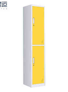 穆运员工更衣柜单门黄色一门换衣柜健身房存包柜宿舍带锁铁皮储物