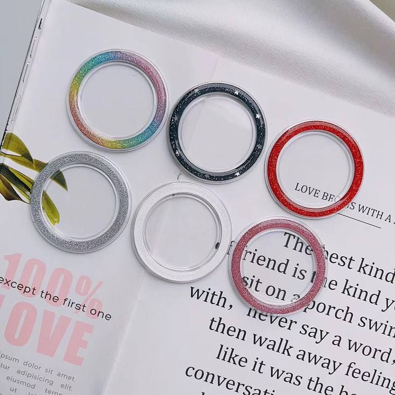 底盘底座彩虹渐变色闪粉magsafe磁吸气囊支架底盘圆形磁吸环手机