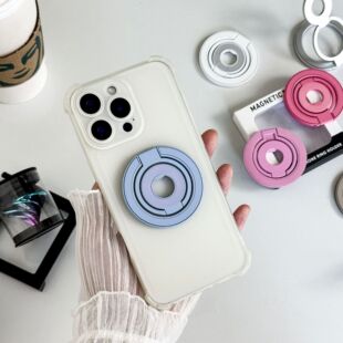 magsafe三折叠双面磁吸支架合金桌面追剧旋转手机支架多功能