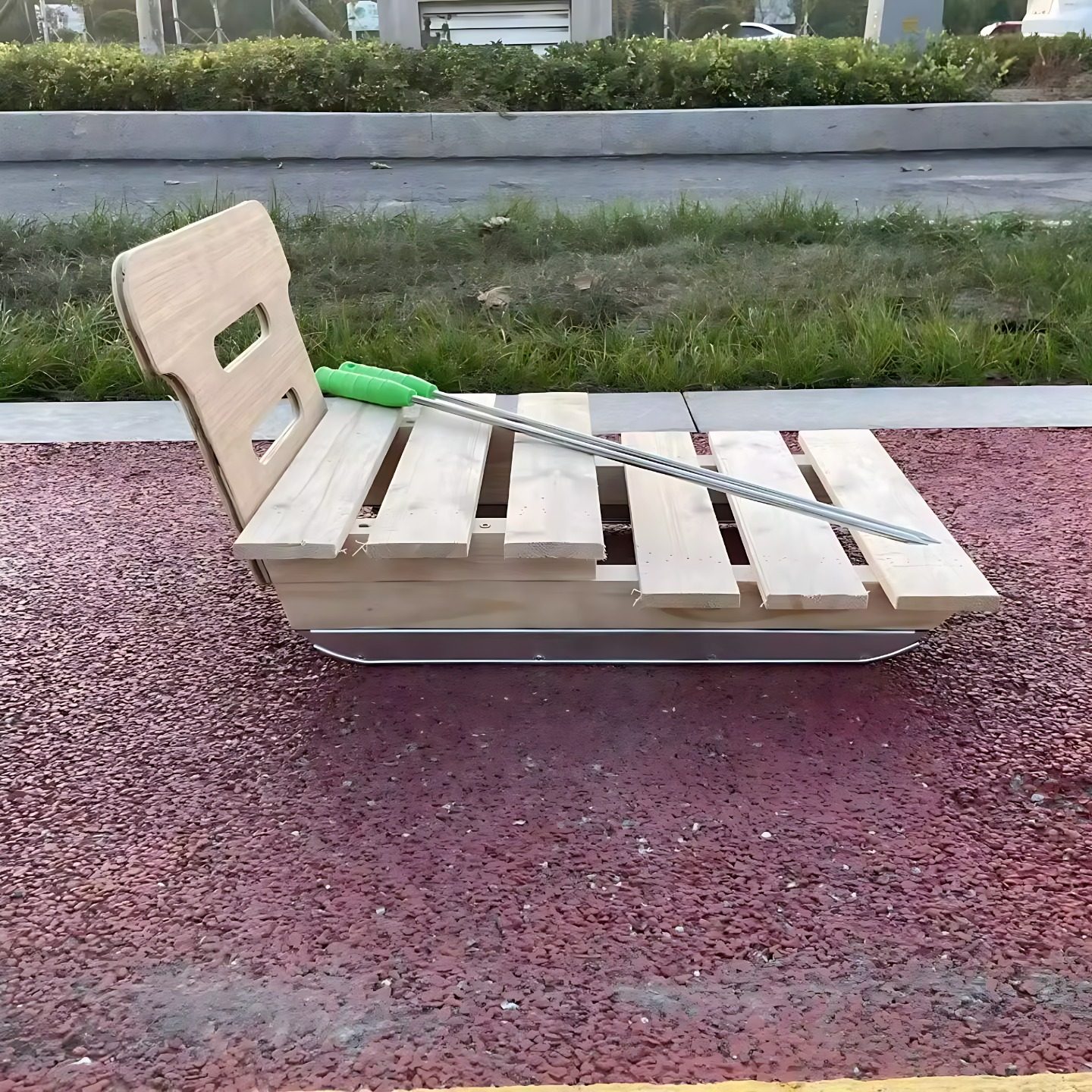 新款户外滑冰车坐式儿童成人带座