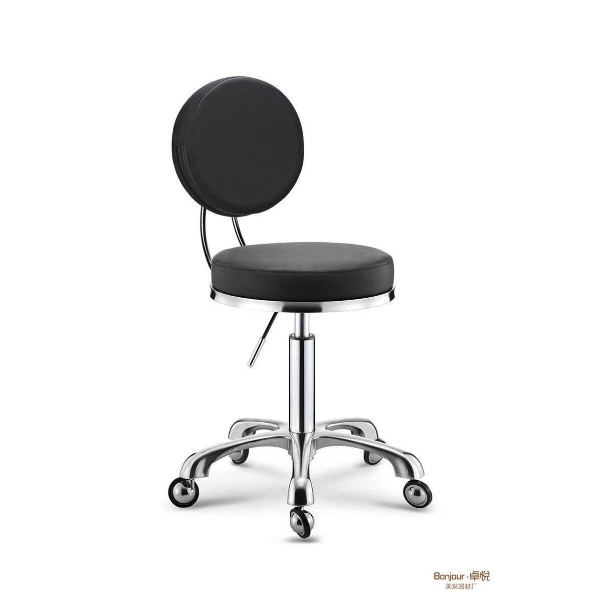 新款理发店椅子旋转升降滑轮美容凳美发店大工凳化妆发廊美甲圆凳