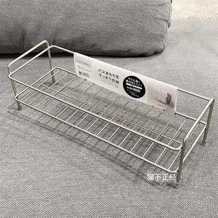 浴室304不锈钢收纳架沥水桌面洗手台置物架卫生间双层单层整理架