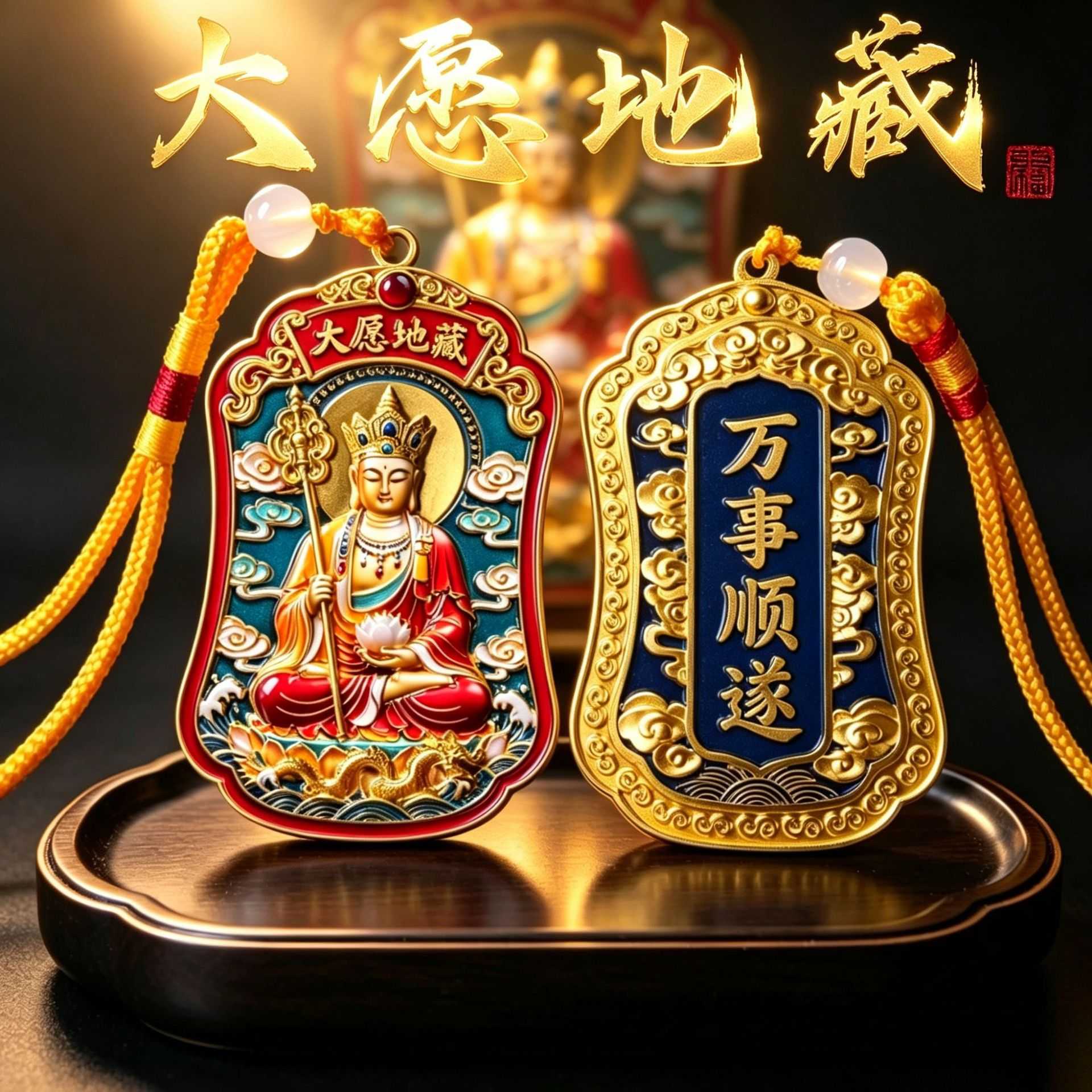 大愿地藏王合金车挂钥匙扣吉祥