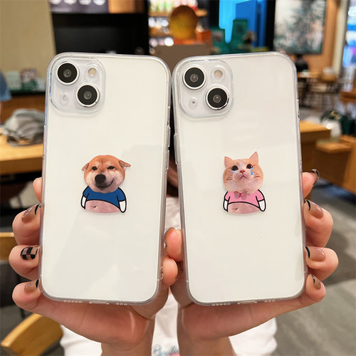 苹果iPhone硅胶卡通情侣透明软壳