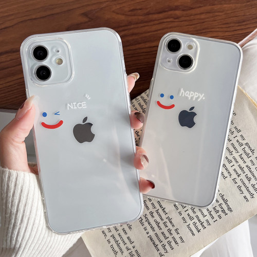 苹果iPhone硅胶笑脸透明微笑软壳