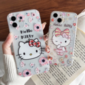 卡通hellokitty适用苹果11手机壳iphoneX透明软女生16max硅胶12promax外壳13mini新款 8plus 6s防摔壳15可爱薄