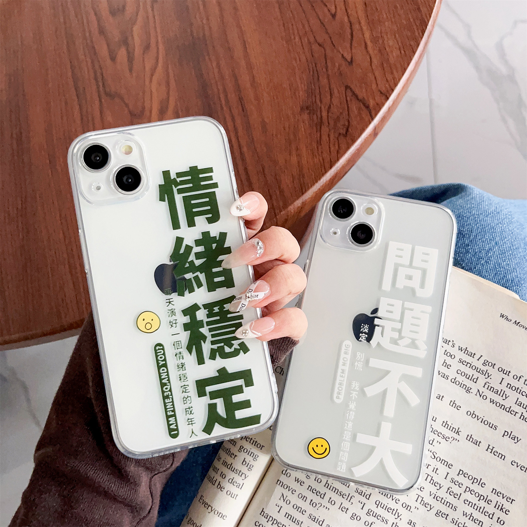 趣味文字问题不大适用iphone14promax苹果13手机壳新款12mini情侣透明软11保护套14plus女个性15/6s/16max男7