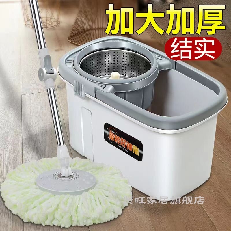拖把带桶套装加厚拖地旋转免手洗家用一拖懒人甩干神器墩布拖布净