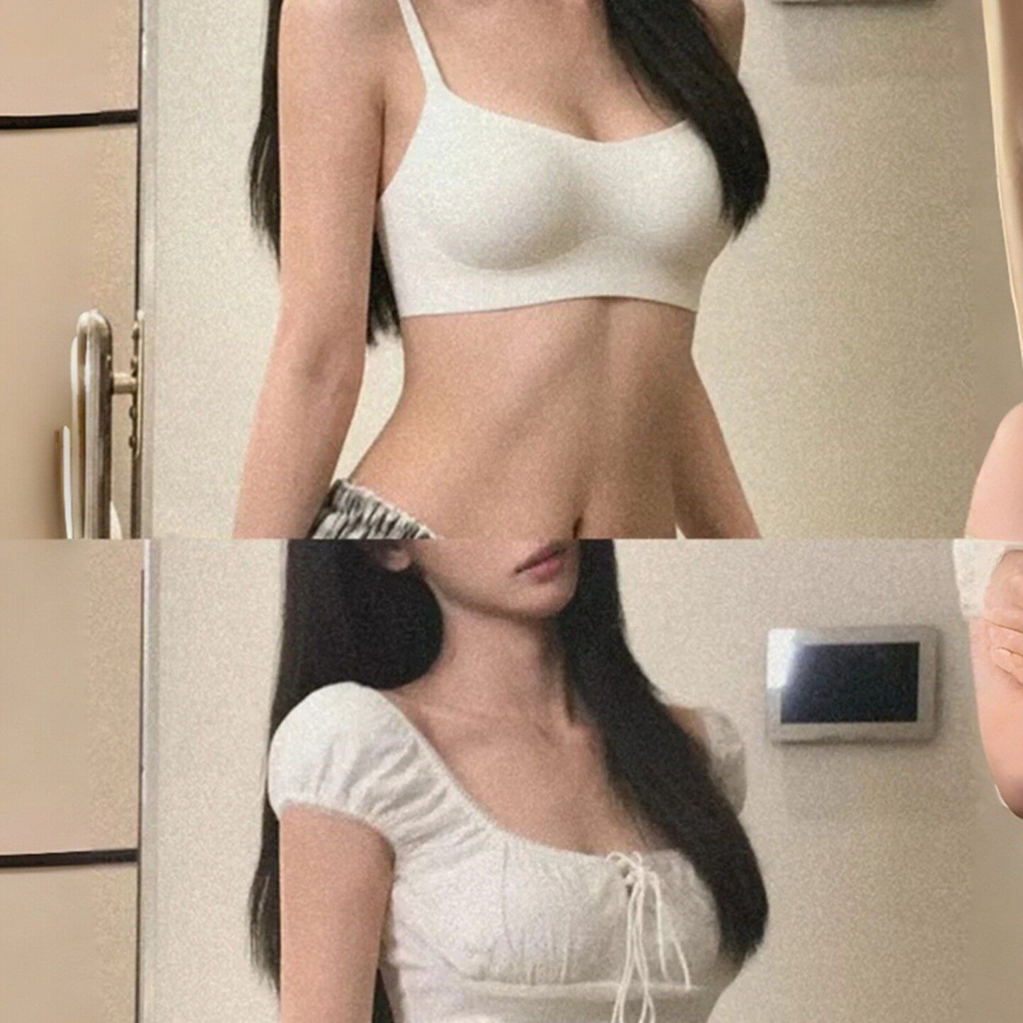 低领细肩带内衣女夏季薄款小胸聚拢美背无痕隐形粉底液半杯文胸罩