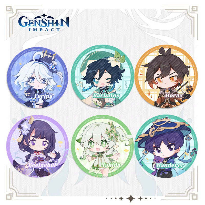 原神 纳西妲 芙宁娜 温迪 散兵游戏动漫人物 徽章吧唧 谷子周边