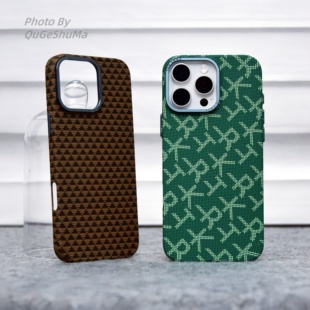 趣玩好物 老花字母凯夫拉纹手机壳iPhone16promax超薄壳15轻薄PC硬壳华为mate70/60pro+防摔全包决色pitaka