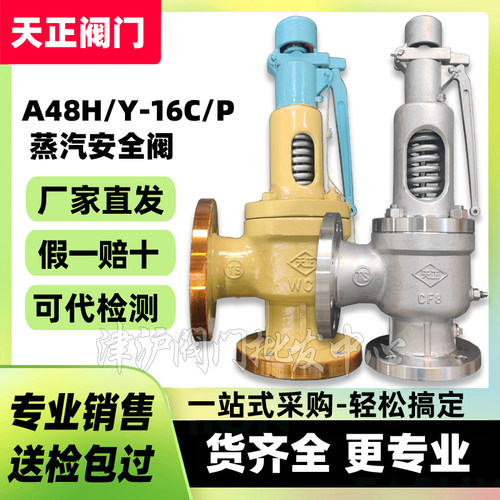 天正安全阀A48H/Y/W-16C/25C弹簧全启式DN405065铸钢蒸汽锅炉阀门