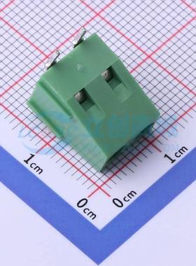 螺钉式接线端子DB128R-5.08-2P-GN-S 弯插,P=5.08mm 1x2P绿色