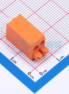弹簧式接线端子735-122 插件,P=3.81mm 橙色