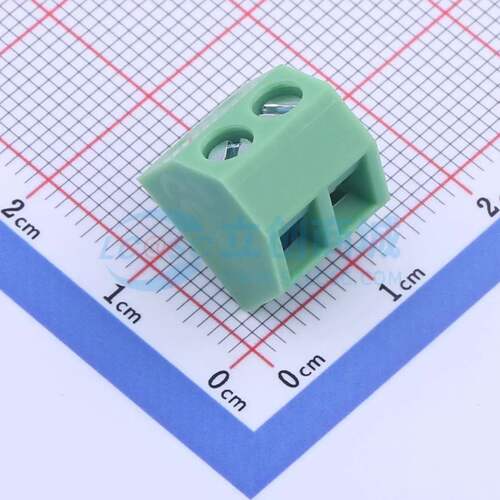 螺钉式接线端子KF127S-5.0-2P 插件,P=5mm 1x2P 直插 绿色