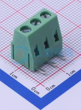 螺钉式接线端子DB128R-5.0-3P-GN-S 弯插,P=5mm 1x3P绿色