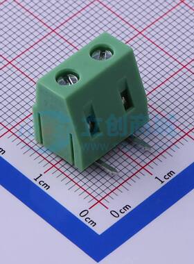 螺钉式接线端子KF128R-7.62-2P 弯插,P=7.62mm 1x2P绿色