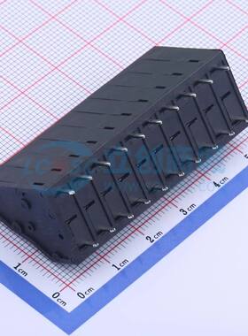 弹簧式接线端子KFM736H-5.0-2*10P 插件,P=5mm 2x10P 黑色