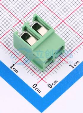 螺钉式接线端子DB302-5.0-2P-GN-S 插件,P=5mm 1x2P 直插 绿色