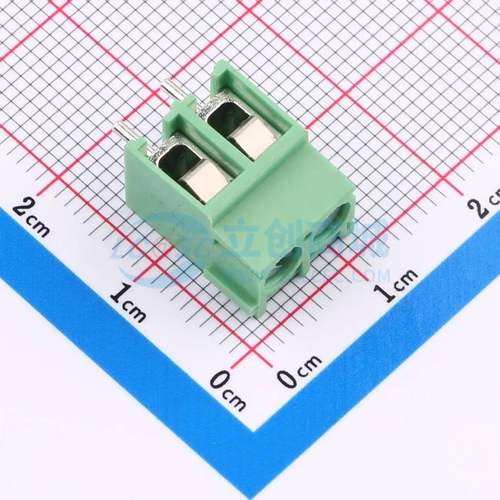 螺钉式接线端子DB302-5.0-2P-GN-S 插件,P=5mm 1x2P 直插 绿色