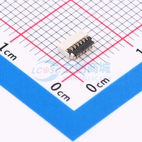 连接器 0.3-11P XGXJ-H1.0 SMD,P=0.3mm,卧贴(交错脚)