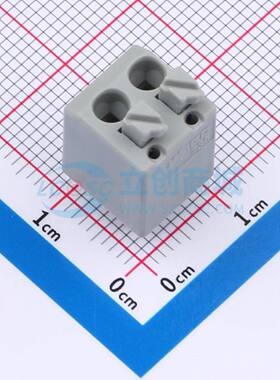 弹簧式接线端子735-302 插件,P=5mm 1x2P 灰色