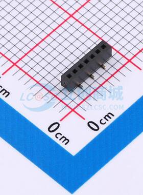 排母 B100UL-WD07P SMD,P=1mm(交错脚) 1x7P 方孔 电子元器件配单