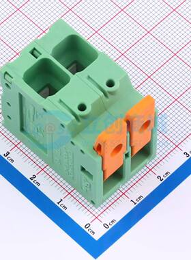弹簧式接线端子1119810 插件,P=10mm 1x2P 绿色