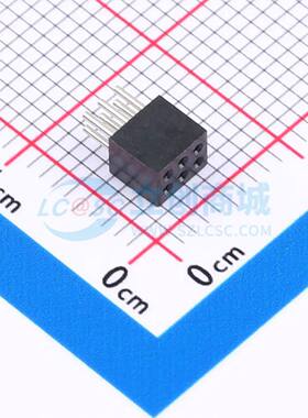 排母 MTBA2-D030640 插件,P=1.27mm 2x3P 圆孔 电子元器件配单
