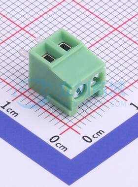 螺钉式接线端子XY302V-3.5-2P 插件,P=3.5mm 1x2P 直插 绿色