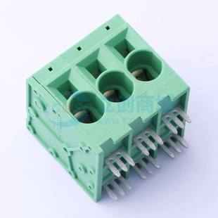 P=10mm 弹簧式 弯插 10003G01 1x3P绿色 接线端子JL271R