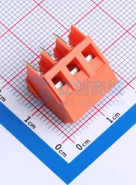 螺钉式接线端子DB103-5.0-3P-OG-S 插件,P=5mm 1x3P 直插 绿色