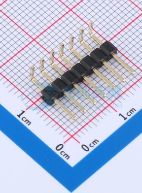 排针 GPHB101-0702A001R1BA 弯插,P=2.54mm 1x7P 方针 原装正品