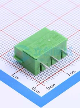 螺钉式接线端子PA001-3P 插件,P=5mm 1x3P 直插 绿色