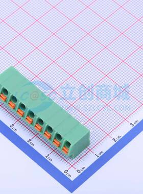 弹簧式接线端子KF250NH-5.0-9P 插件,P=5mm 1x9P 绿色