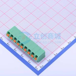 5.0 插件 P=5mm 绿色 弹簧式 1x9P 接线端子KF250NH