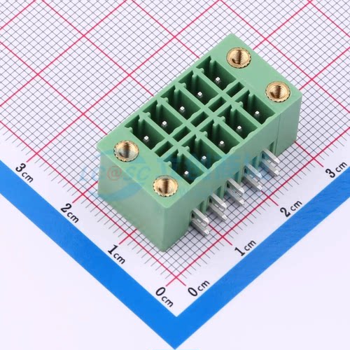 插拔式接线端子DB2ERHBM-3.81-2*5P-GN 弯插3.81mm 2x5P 板端/插