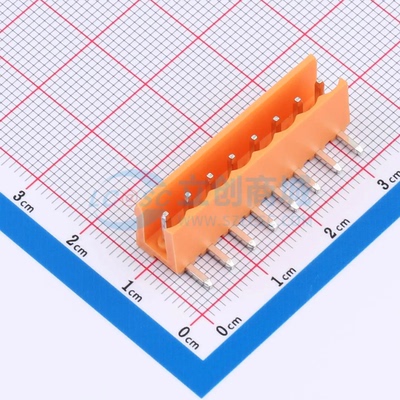 插拔式接线端子MXHT396R-3.96-08P-OE01-Cu-A 弯插3.96mm 1x8P 板