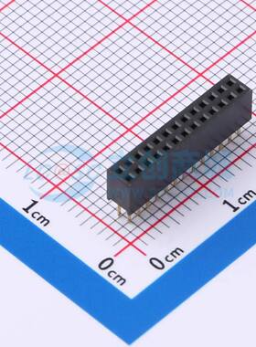 排母 X1321FV-2x13-C43D24 插件,P=1.27mm 2x13P 方孔 电子元器件