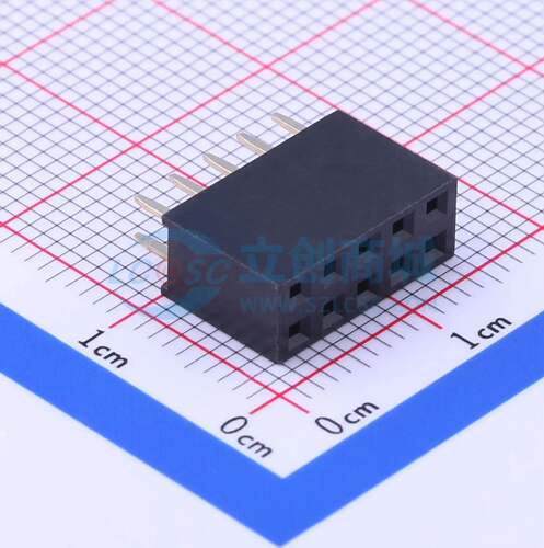 排母 A2541HWV-2x5P 插件,P=2.54mm 2x5P 方孔 电子元器件配单