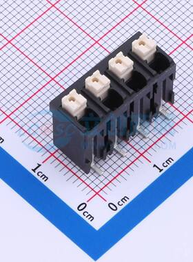 弹簧式接线端子JL212V-SMT-50004BP1 SMD,P=5mm 1x4P 立贴 黑色