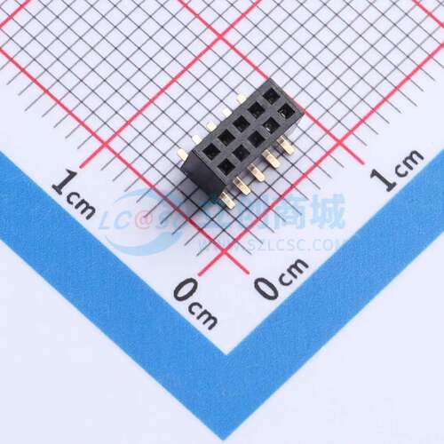 排母 HX FH127-02-05-S-H4.3-D SMD,P=1.27mm 2x5P 方孔 电子元器