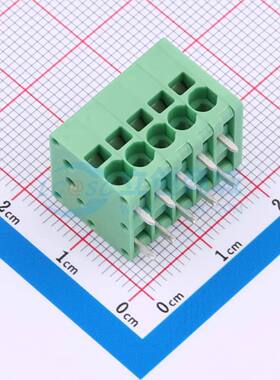弹簧式接线端子MX205R-3.5-05P-GN01-Cu-A 插件,P=3.5mm 1x5P绿色