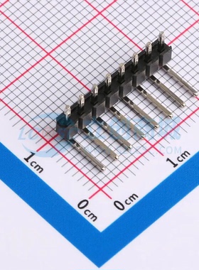 排针 2542WR-08P 弯插,P=2.54mm 1x8P 方针 原装正品