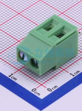 螺钉式接线端子XY129V-B-5.0-2P 插件,P=5mm 1x2P 直插 绿色