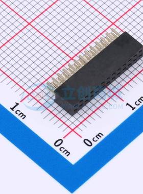 排母 B127M01-0B26P51-H43C24 插件,P=1.27mm 2x13P 方孔 电子元