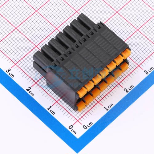 插拔式接线端子MX15EDGKNH-3.5-2*07P-BK01-Cu-A P=3.5mm 2x7P 插